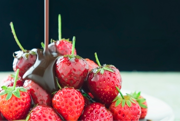 fresas con chocolate